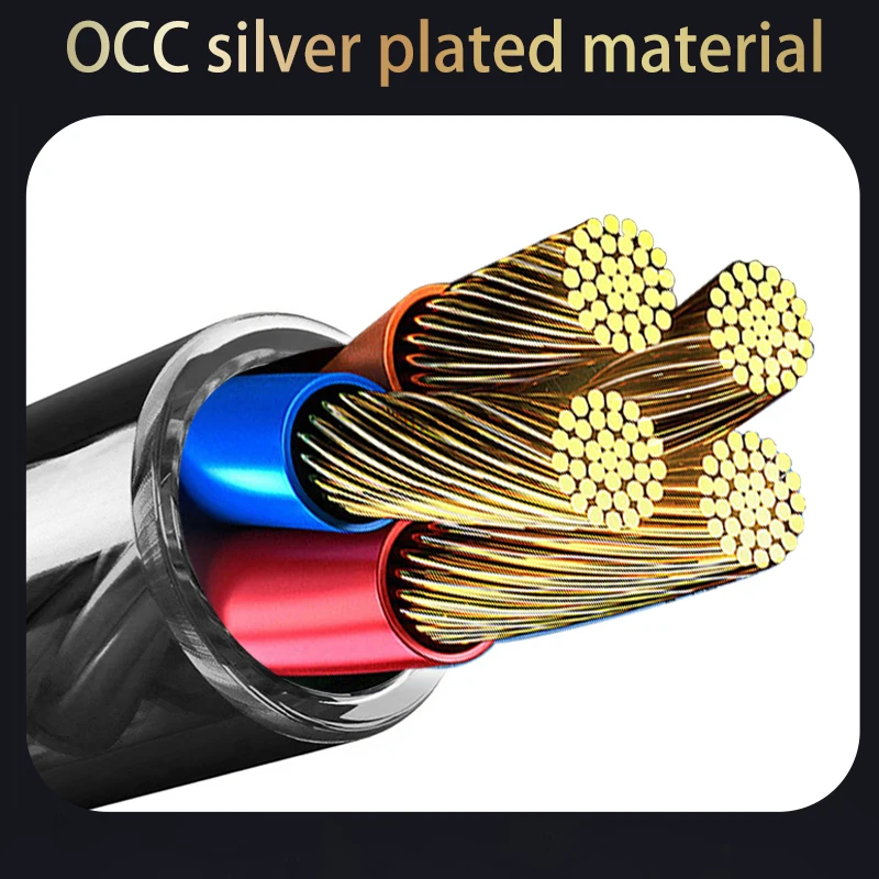 Hifi USB Cable Type A to Type B Hifi Data Cable 6N OCC A-B DAC Data USB