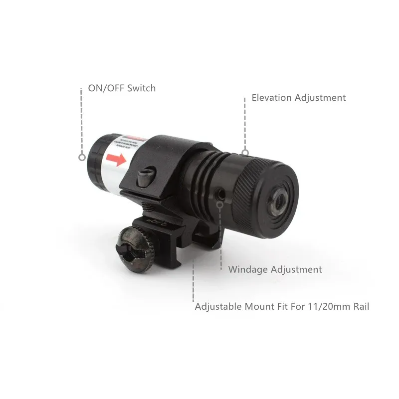 

Тактический компактный металлический мини-прицел с красной точкой, лазерный прицел, крепление для пистолета, прицел для винтовки, снайпера, охоты, планка Пикатинни 20 мм