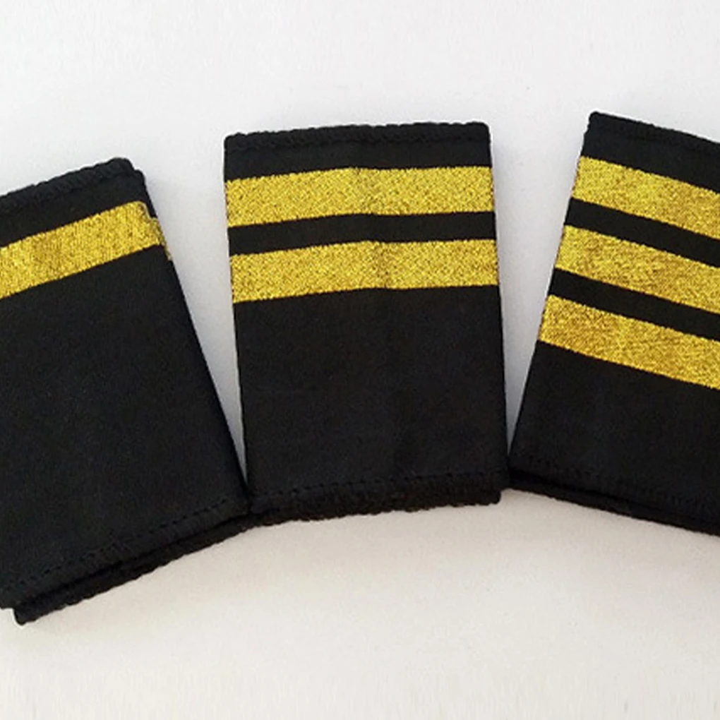 Easy To Epaulettes Shoulder Pilots Bar For Shirt Professionals Fashionable Durable Versatile 2pieces