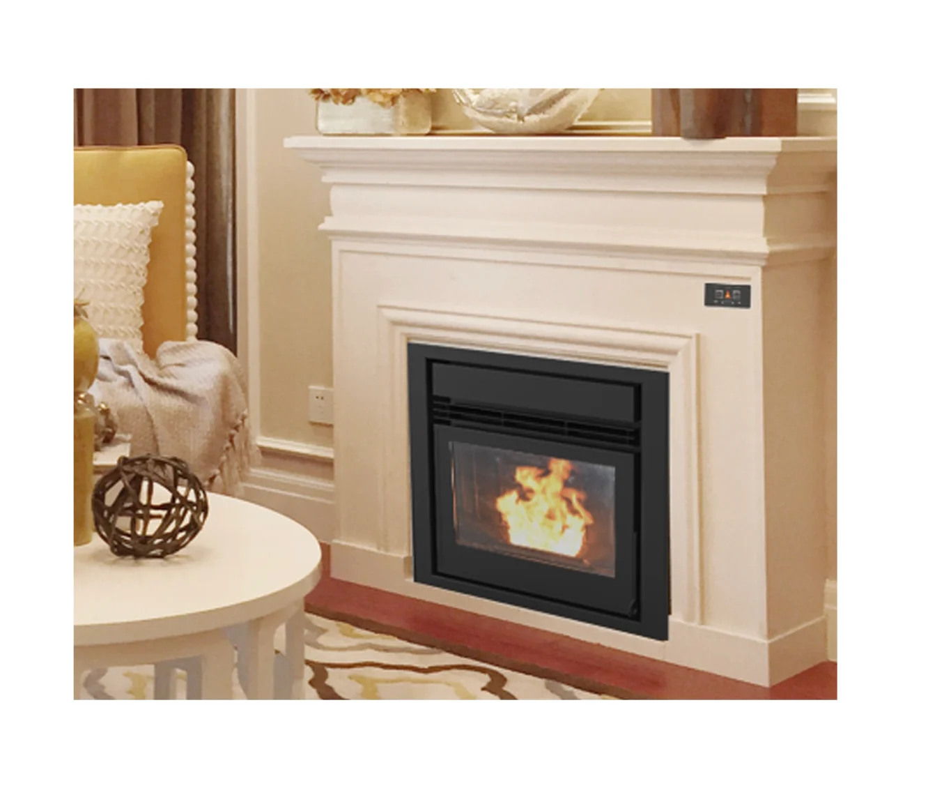 Hot Selling Built-in Fireplace Automatic Wood Pellet Stove Heater Insert With WiFi Controller
