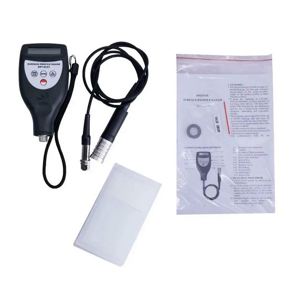 Surface Profile Gauge Digital Roughness Tester Meter Gage Digital LCD Surface Roughness Tester Profilometer With 0~800 µm 5