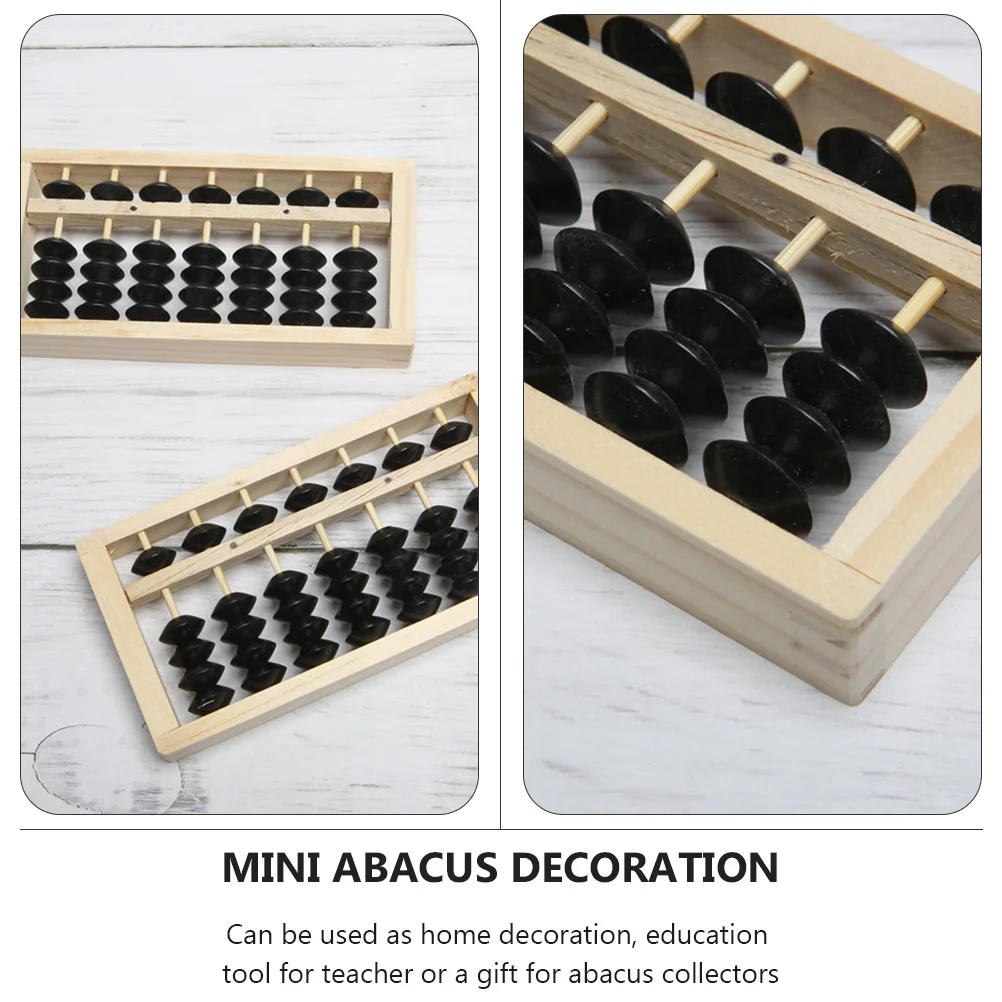 Mini Small Size Wooden Abacus Props Materials Smooth Surface Unique Appearance Diy Decoration Education Tool Teacher