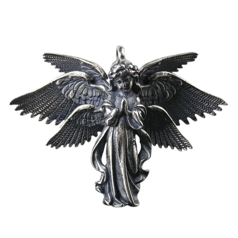 

BOCAI New Real S925 Silver Jewelry Original Six Wings Angel Pendant Men and Women Trend Couple Gifts