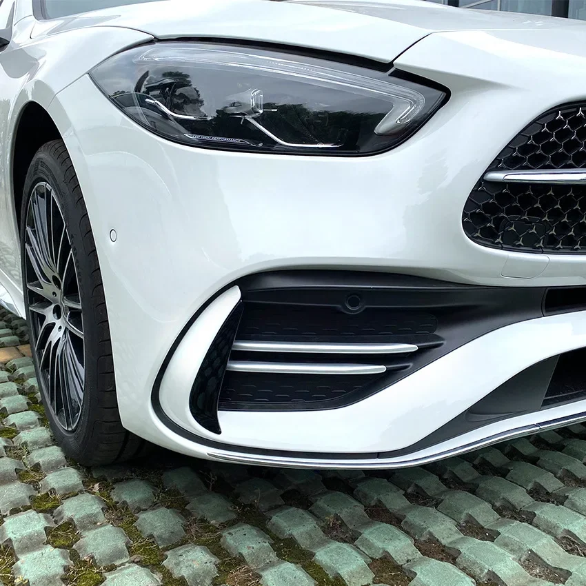 For Mercedes Benz C Class W206 C200 C260 C300 2022+ 4PCS Car Front Bumper Splitter Fins Body Spoiler Canards Cover T