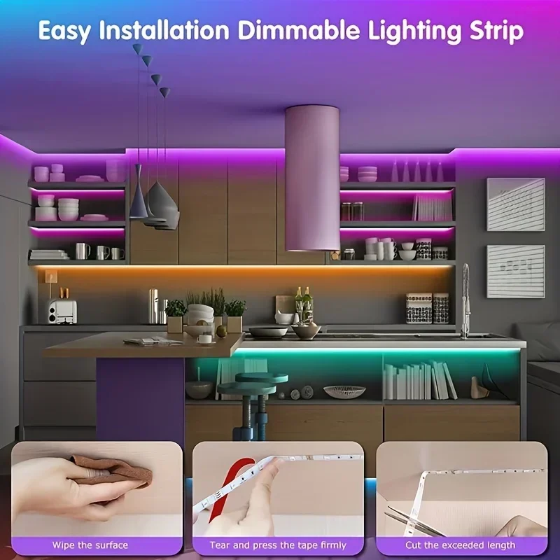Description Picture 6 of item5M-30M Waterproof Bluetooth LED Strip 5050 RGB Strip LED Light Flexible Ribbon Stripe DC12V RGB Diode Tape IR Controller Adapter
