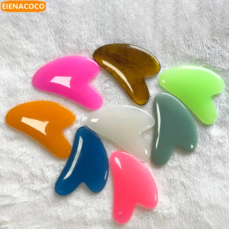 Guasha Board Heart Shape SPA Massage Durable Resin Gua sha Scraping Massage Scraper Face Massager Acupuncture Guasha Board Massager Face