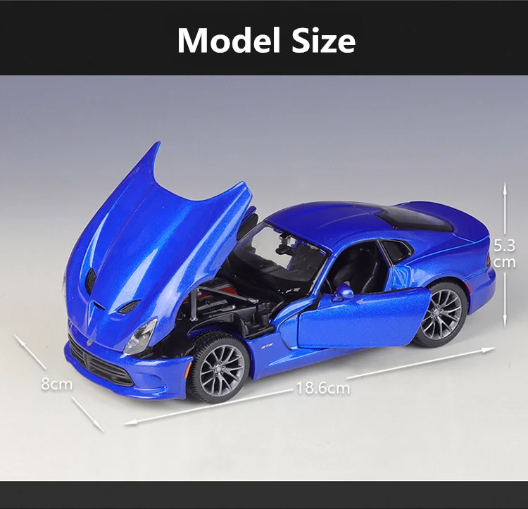 特価 MODELER'S (1/24) ダッジ VIPER GTS-R Dodge Viper GTS GT5-R Coupe White With Blue Stripes Maisto 1