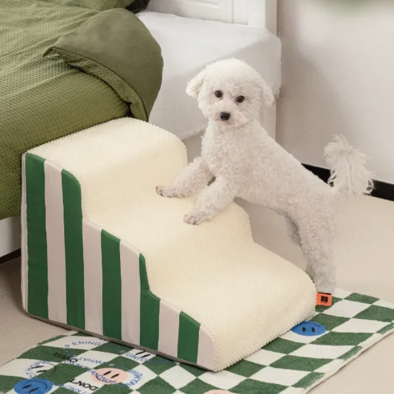 Portable Dog Staircase Modern Simplicity Climbing Stairs Puppy Bedside Slope Stable Footstep Secure Agility Pet Dogs Accessories