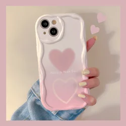 Dopamine Gradient Heart Wave Soft Phone Case for Realme 6 6S (4)