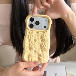 Adorable 3D Cartoon Cat Paw Shockproof Silicone Phone Case - iPhone 12 Pro Max (Yellow)