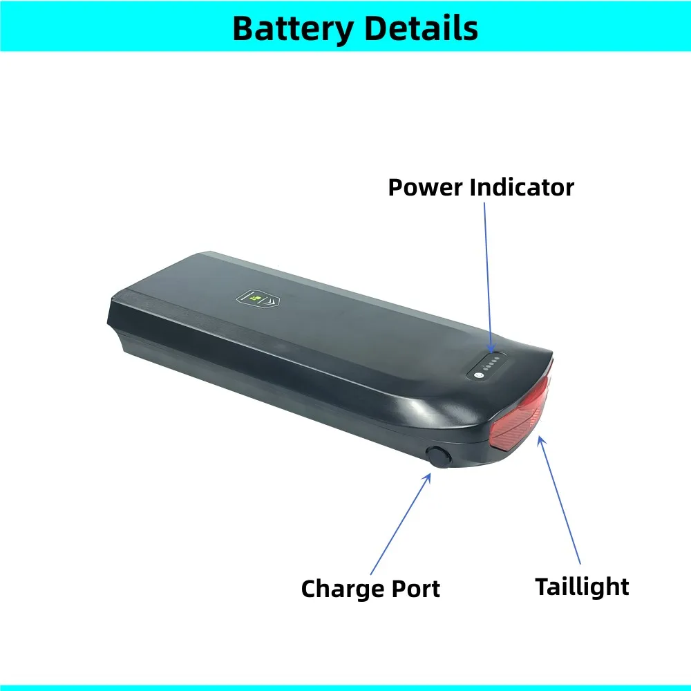 Lithium Battery Pack Electric Bike Battery Case Ebike Battery Connector City Bike Rear Rack Bike Ebike Battery 36V 8.8Ah 10.4Ah 12Ah 13Ah 14Ah 17.5Ah for Toplife E-4600 Pendleton Amigo E-Active E-bike