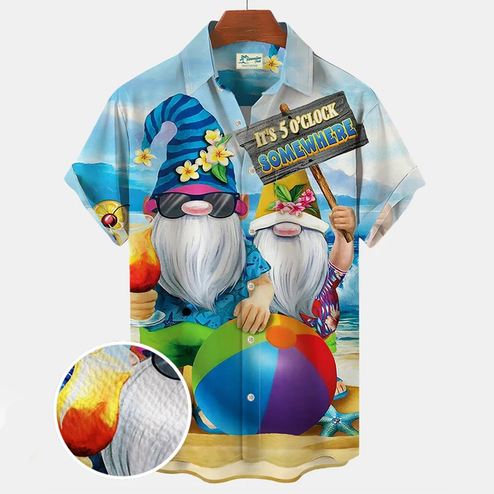 

Гавайская рубашка для мужчин, 3d мультяшный фламинго, горячая Распродажа, забавная Мужская рубашка, Пляжная мужская одежда большого размера, модная летняя рубашка с коротким рукавом.