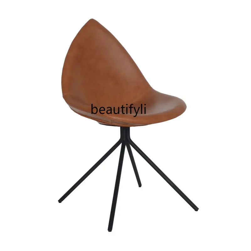 

Nordic Pointed Corner Dining Chair Living Room and Hotel Leaf Chair Water Drop Chair Light Luxury Dining Table and Chair