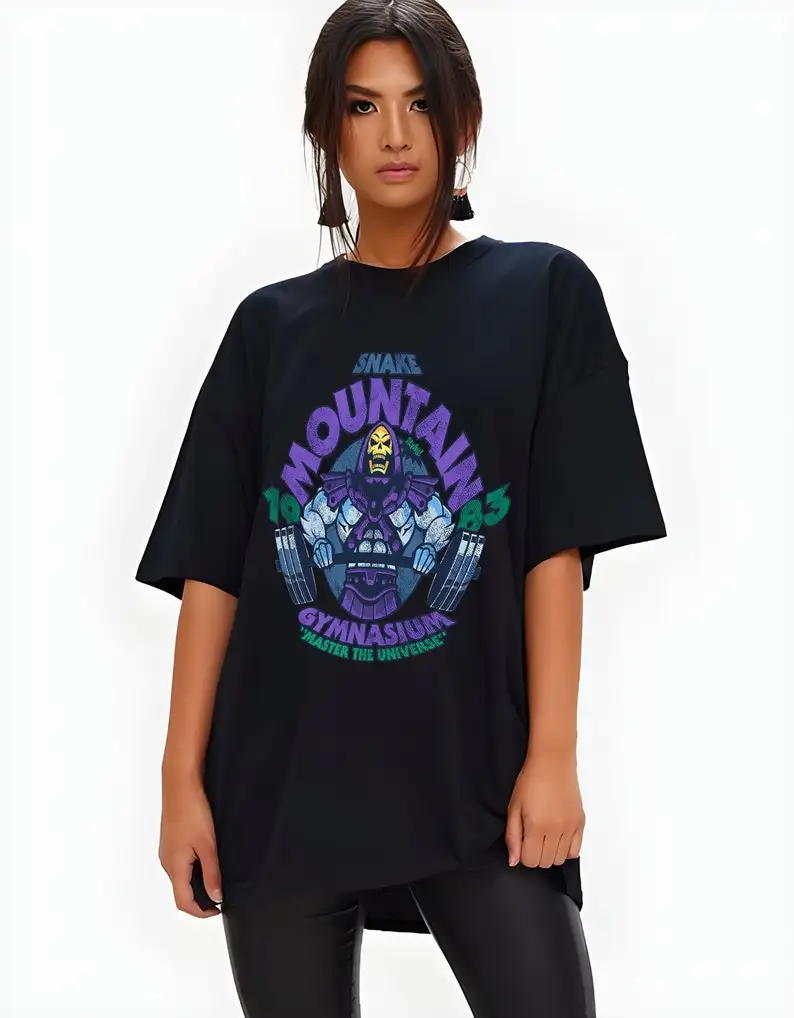 T-Shirt Vintage Snake Mountain Gym | 1983 Master Of The Universe Design Con Figura Skeletor