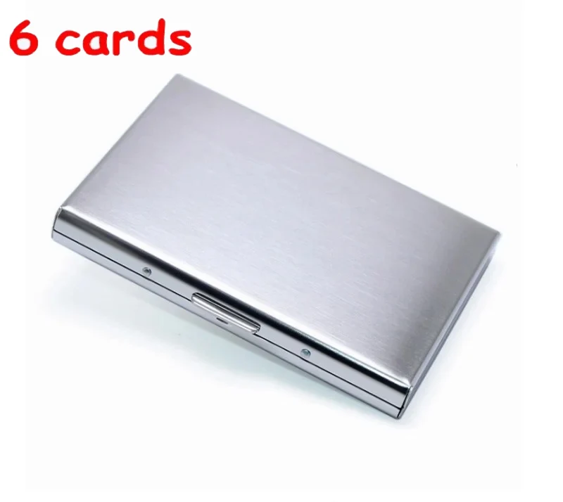 Sleek Stainless Steel Credit Card Holder Wallet for Men & Women - Multifunctional Business Accessory