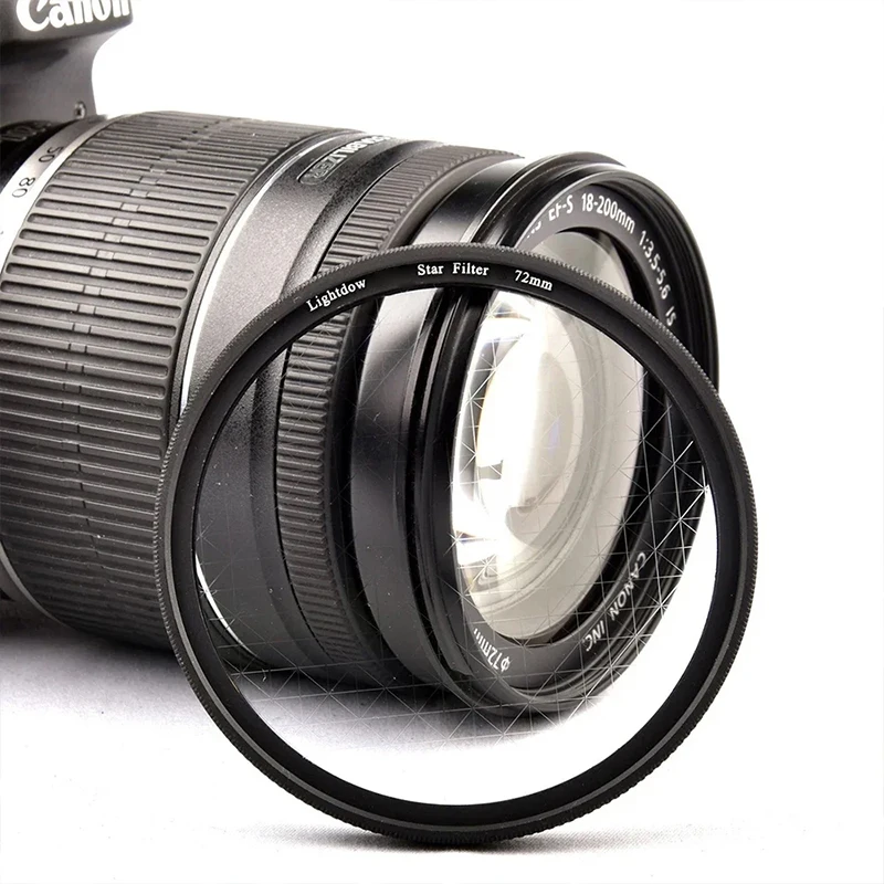 camera lens filter Lightdow 6 Line Normal Star Filter Camera Lens Filter 49mm 52 55 58 62 67 72 77 82mm for Canon Nikon Fuji Sony DSLR Camera
