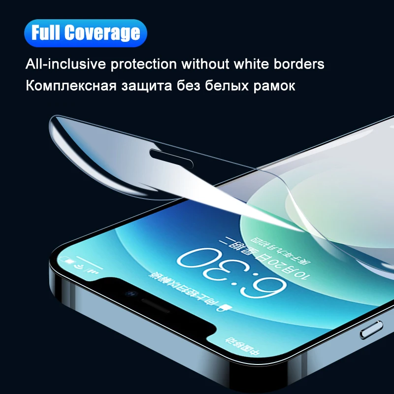 3Pcs 소프트 하이드로 겔 필름 iPhone 15 14 13 12 11 Pro Max XS XR X 7 8 15 Plus 보호 실리콘 TPU 화면 보호기 유리가 아님