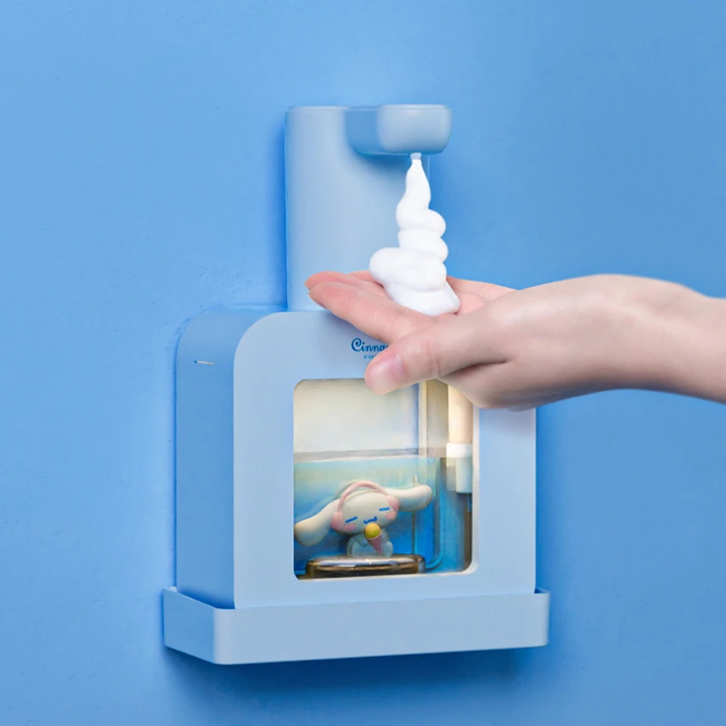 

Kawaii Sanrio Anime Soap Dispenser Kuromi Cinnamoroll Automatic Soap Dispenser Usb Wall Mounted Touchless Hand Sanitizer Machine