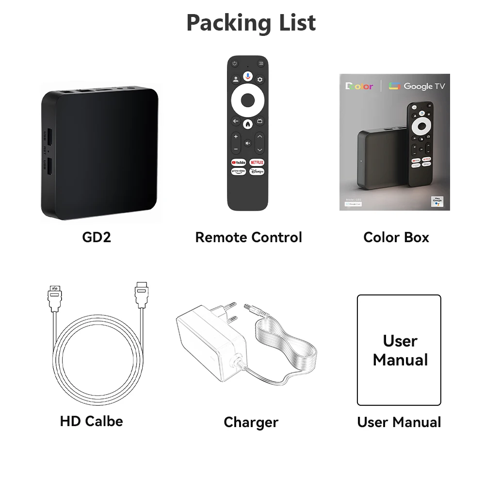 S57cd7de880f24128a94120674765f9851 Dcolor GD2 Google Certified GTV 4K Smart Android 12 TV Box with S905Y4 Chip Supporting AV1 Decoding 2GB+32GB Memory