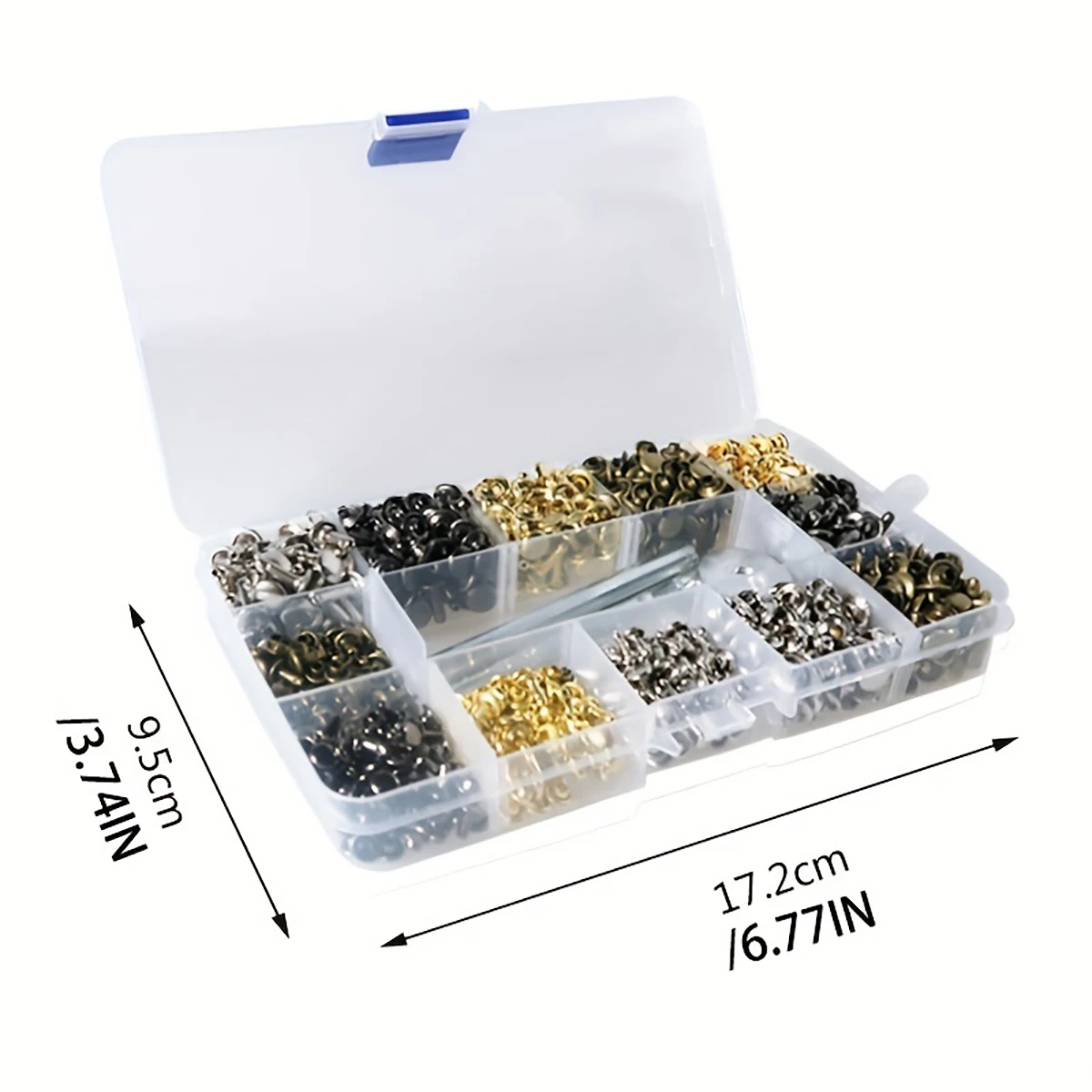 Leather Rivets Leather Rivets 3 Sizes Double Cap Rivet Tubular Metal Studs Kit for Leather Craft Repairs Tool Decoration