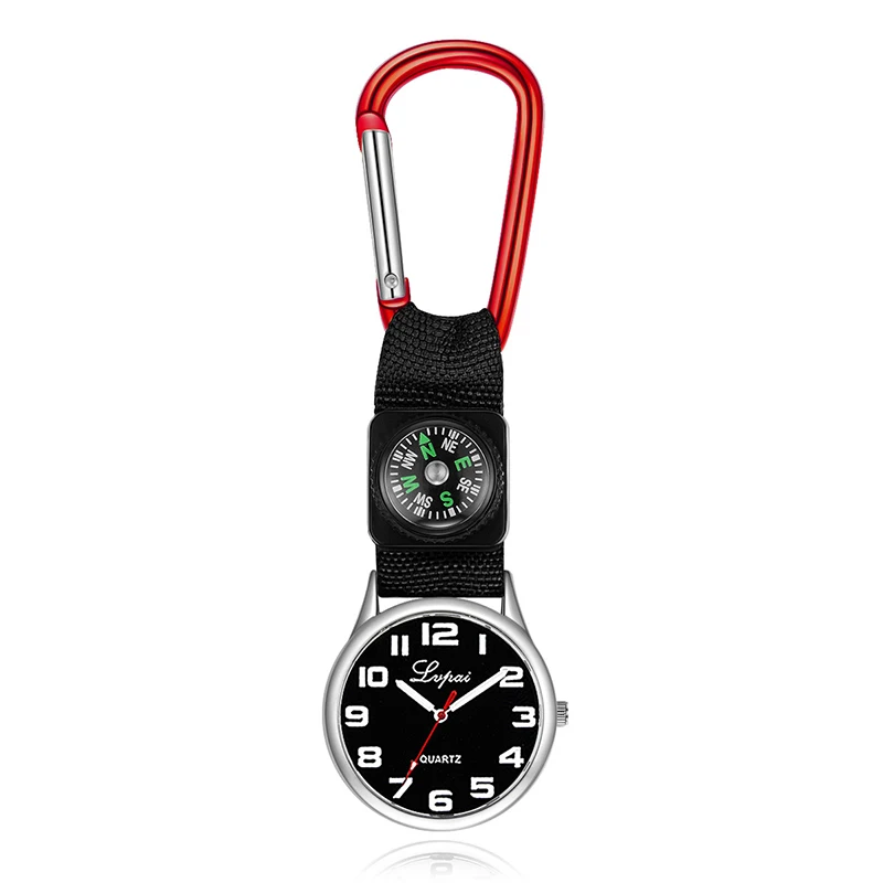 

2023 New Nurse Fob Pocket Carabiner Clip Watch Medical Sports Hiking Watches Vintage Clock Mountaineering Compass Dropshipping