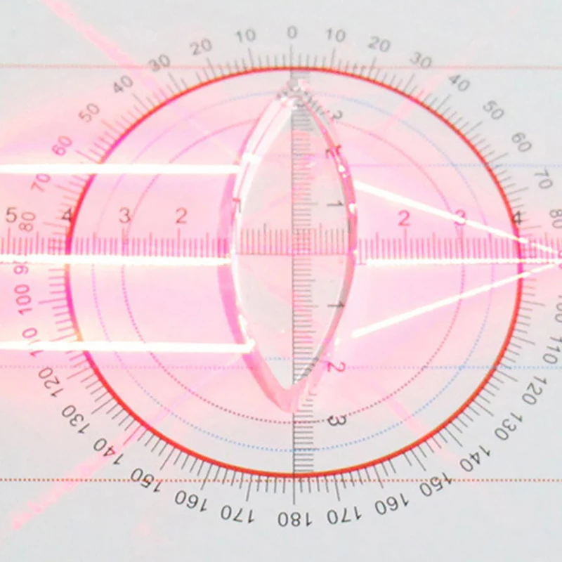6 Pcs Acrylic Optical Concave Convex Prism Lens Set for Primary Secondary School Students Physical Optical Kit Lab Equipment