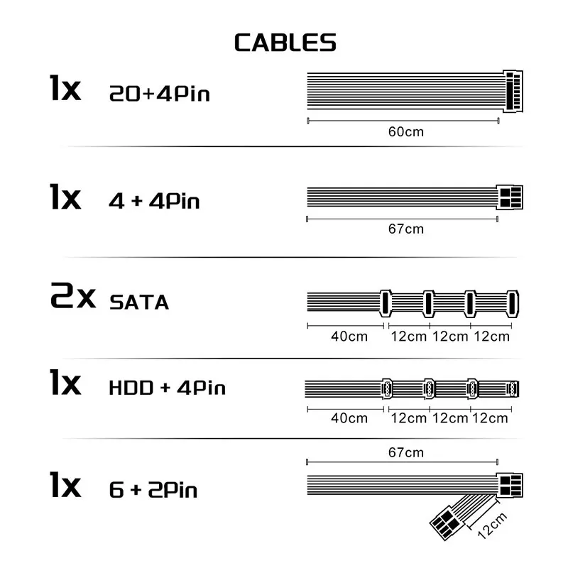 블랙 750w 게이밍 파워 서플라이 80 플러스 마이크로 ATX 게이머 파워 서플라이 750와트 스위치형 PSU