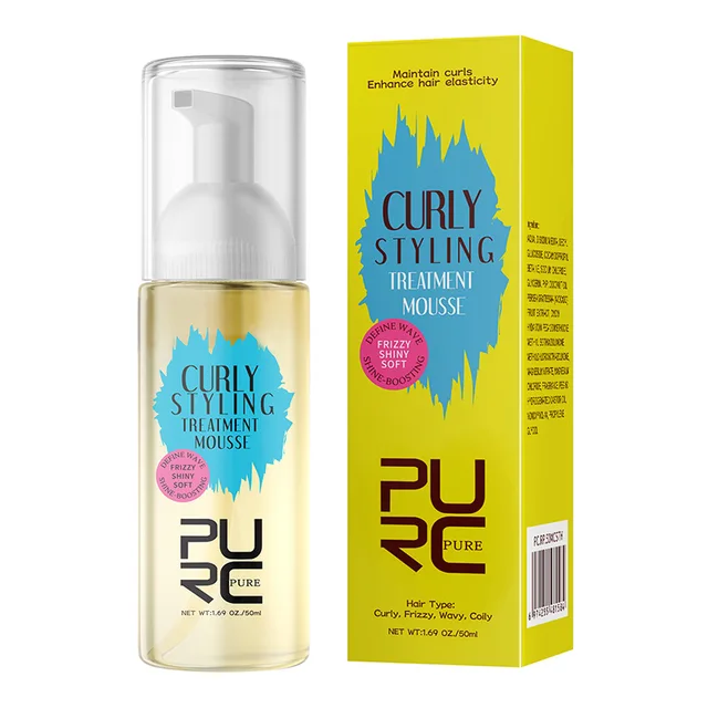 Purc Curl Treatment Mousse Wavy Hair Products Shampoo Castor Oil Dryness  Damage Frizz Treatment Moisturising Styling Curls - Hair & Scalp Treatments  - AliExpress