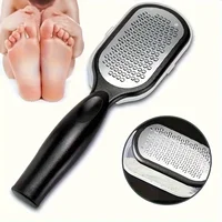 Lime à pied en acier inoxydable – Lime ergonomique anti-éclaboussures avec grain grossier/fin, durable pour la pédicure à domicile et le cadeau de vacances 3