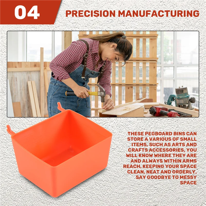 A26I-8 조각 Pegboard 상자 키트 Pegboard 부품 보관 Pegboard 액세서리 하드웨어 정리를 위한 작업대 상자