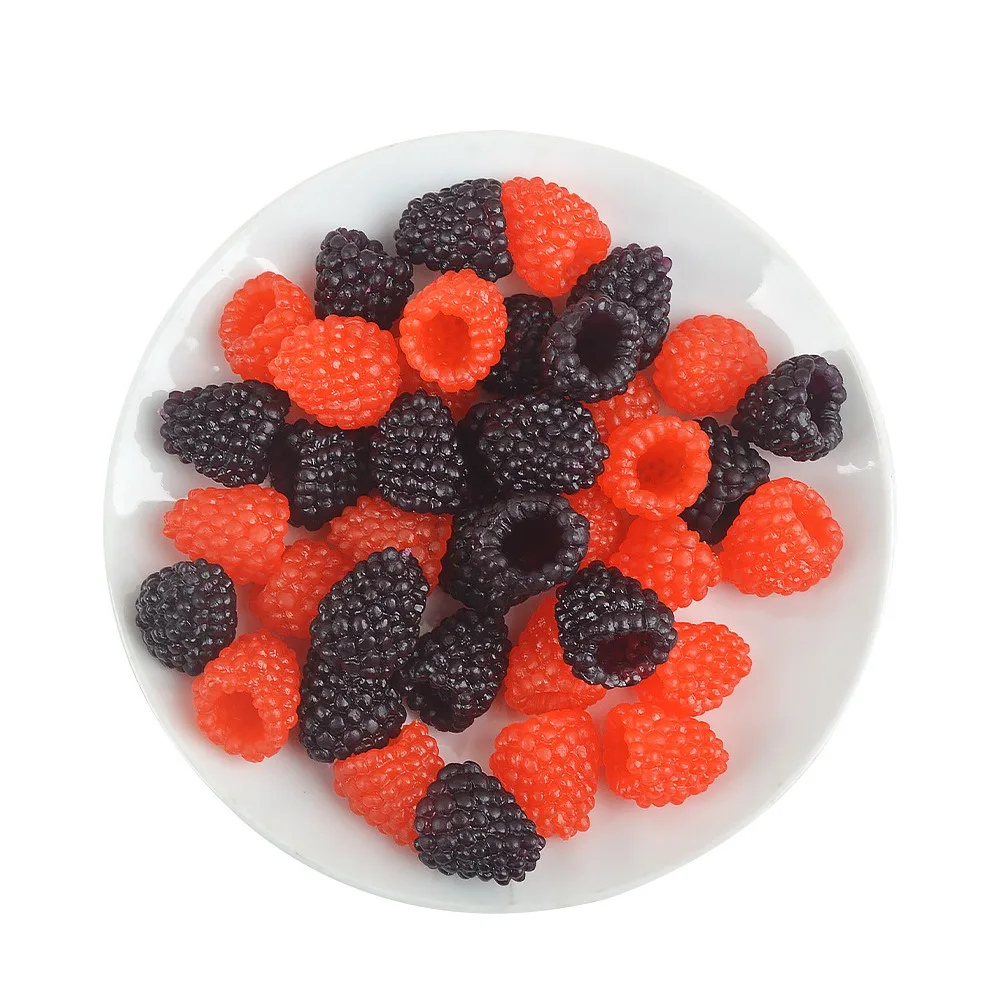 10/20 Stücke Schwarz Rot Künstliche Himbeere Obst Erdbeere Maulbeere Modell für Wohnkultur Gefälschte Obst Kuchen Dekoration Zubehör – Detail 5