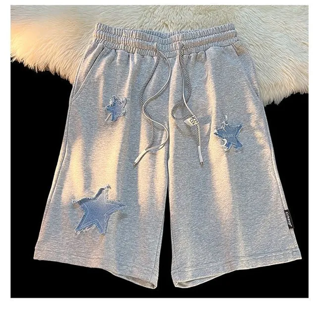 Summer Star Embroidered Shorts For Men And Women Couples