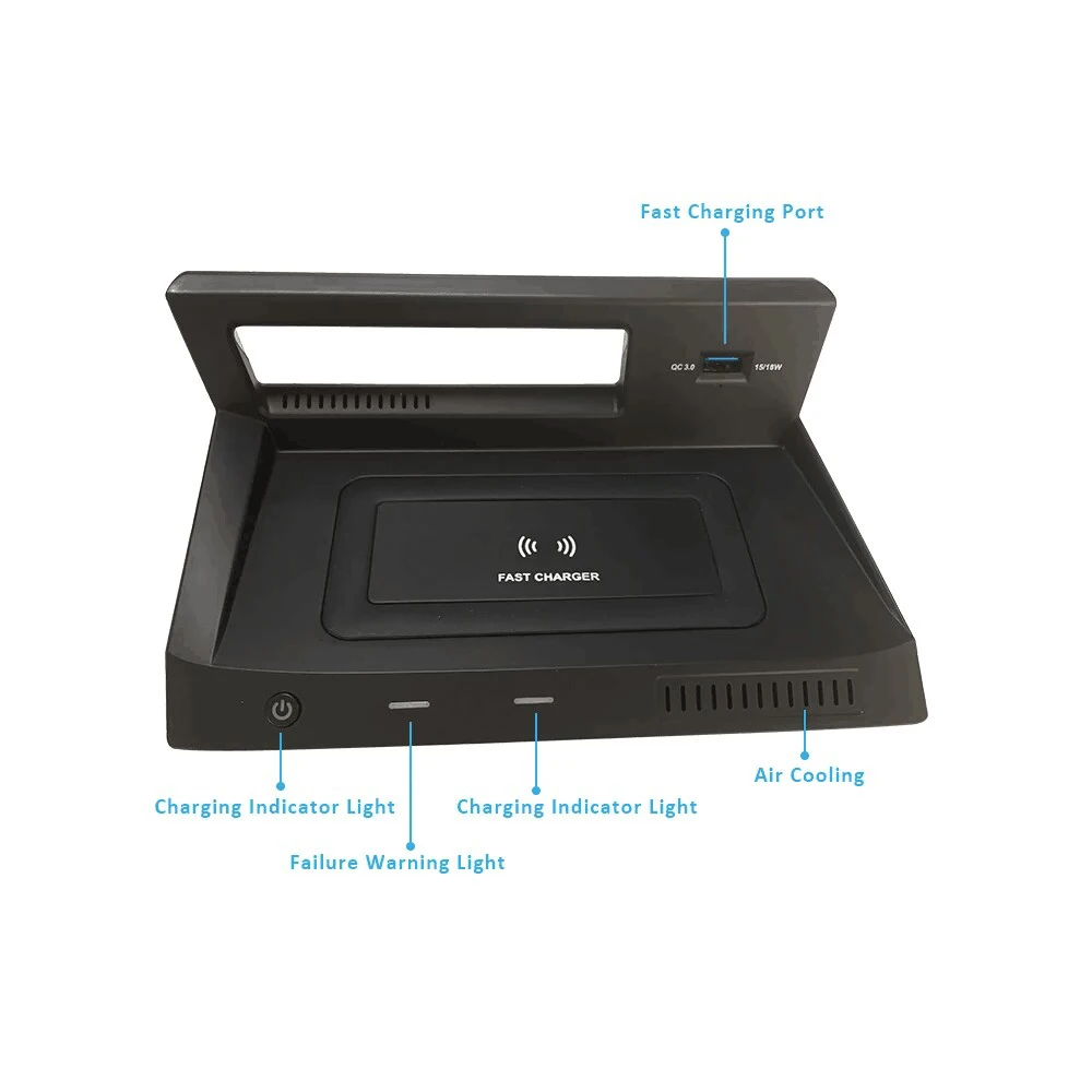 Car Wireless Charger For Volkswagen Tiguan MK2 2017-2022