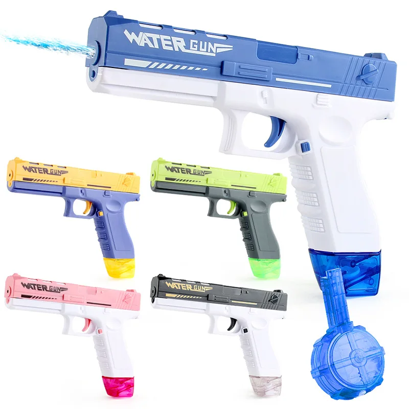 Pistola de agua eléctrica totalmente automática para niños y