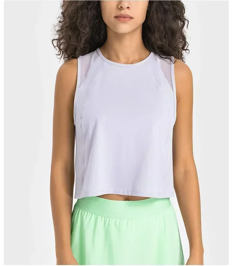 Description Picture 3 of itemLemon Buttery Soft Yoga Vest For Women Loose Fit Workout Tank Top Gym Wear Sleeveless Back Hollow Out Sportswear Sport Shirts