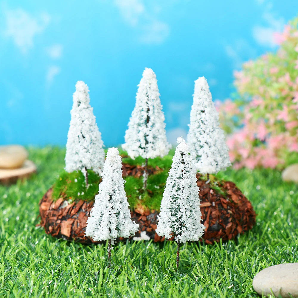 MPEIPILA 55pcs Alberi per Plastico, Alberi Modello Misto 3cm-7cm, Alberi Finti per Modellismo, Alberi in Miniatura Plastica per Diorama Modellismo, Alberi per Modellismo Ferroviario