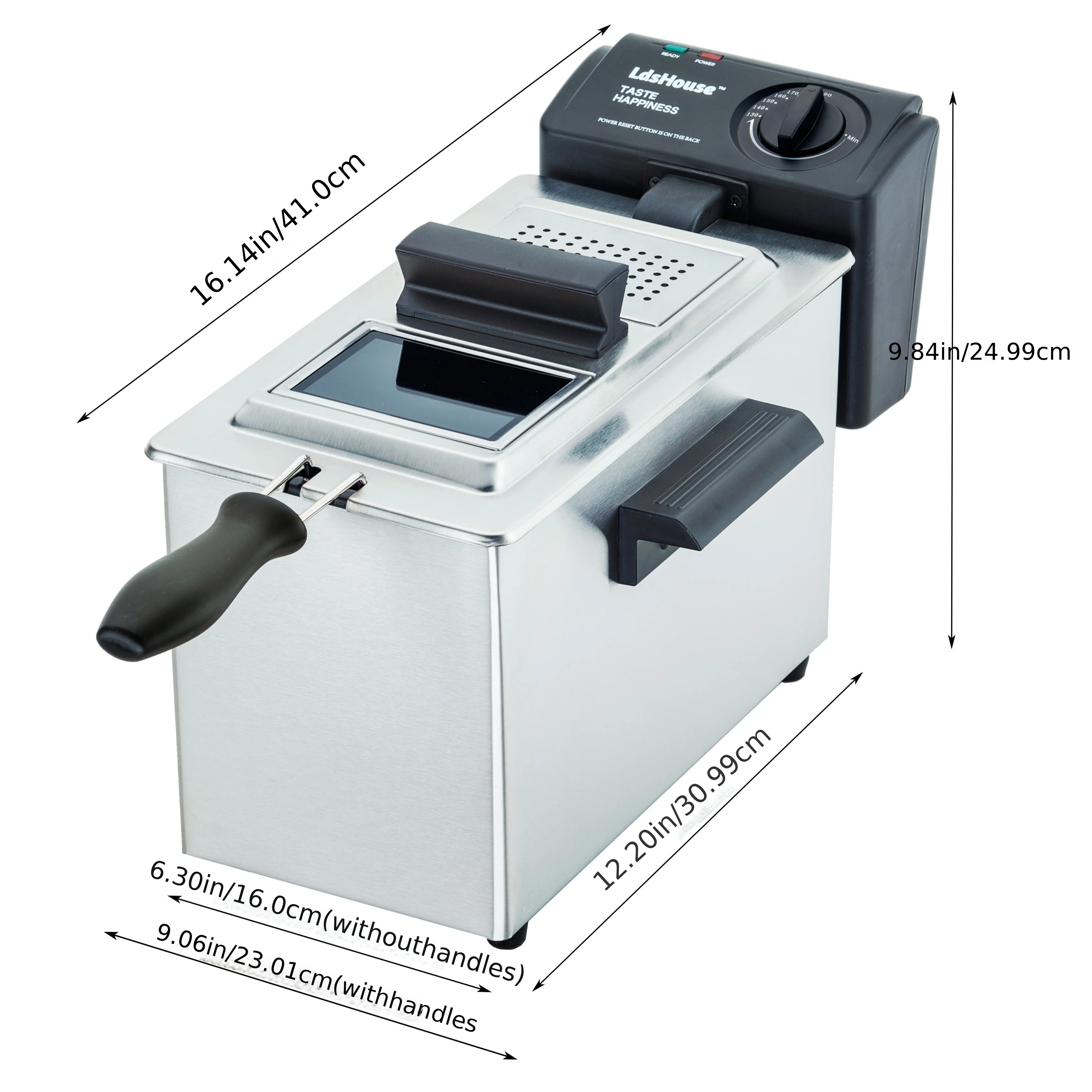chip fryer Electric Deep Fryer, 치즈핫도그 Basket & Removable Lid 식품건조기 with View Window and Oil Containe진심 갈비탕