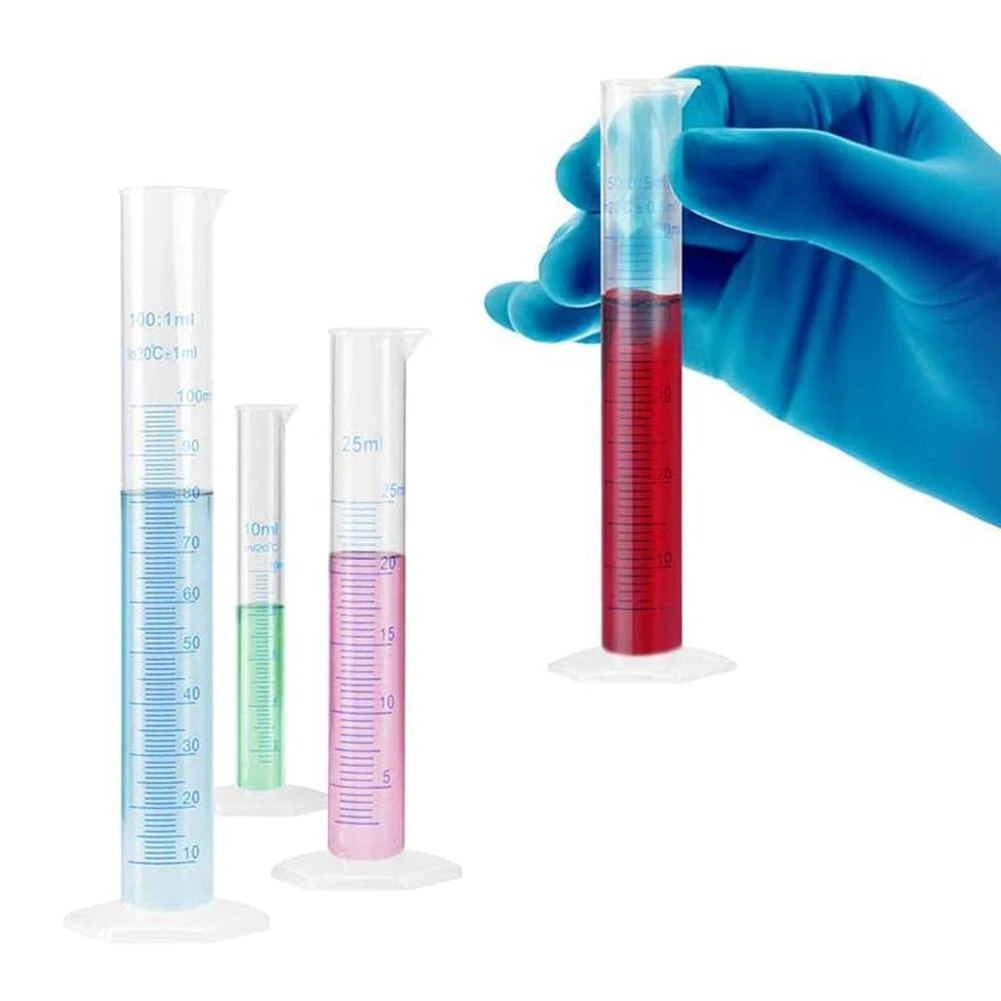 Plastic Measuring Cylinder Graduated Tube Tool for Lab(100Ml),plastic measuring cup