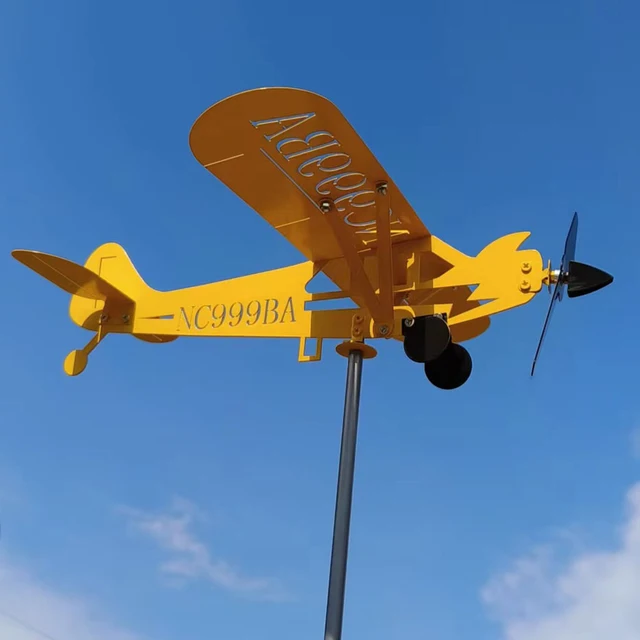 3D -S Szélű Fonó Sík Fémrepülőgép Időjárási Lapát Kültéri Tető Irányjelző