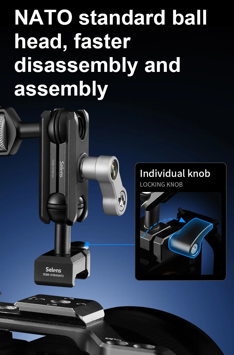 Butterfly Gimbal Ball Head Plate Articulating Magic Arm Handheld Anti-Shake Stab