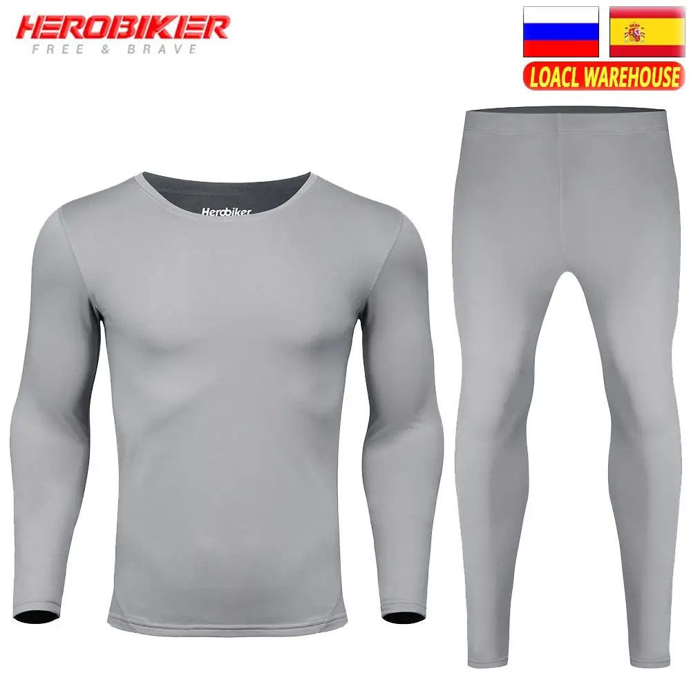 

Thermal Underwear Men Thermal Shirt Male Fleece Lined Skiing Base Layer Thermal Underwear Set Long Shirts Tops Bottom Set Winter