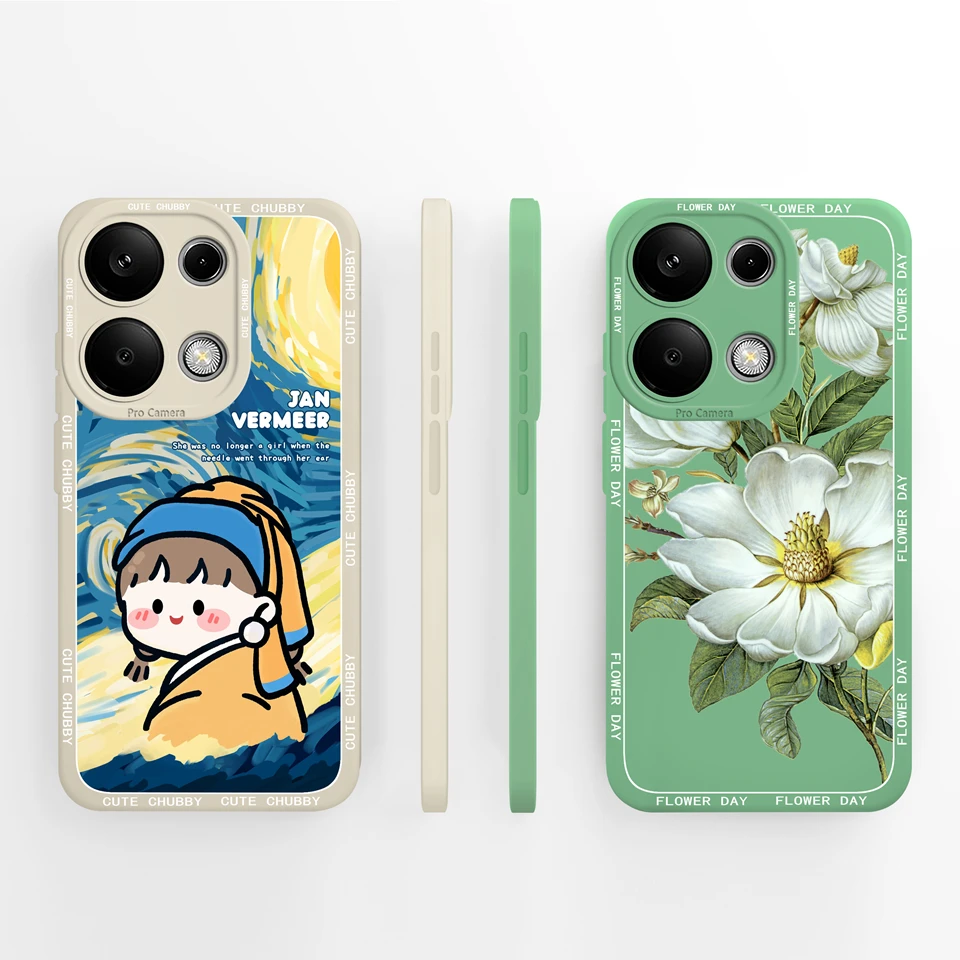 Beautiful Flower Liquid Anti-Fall Phone Case