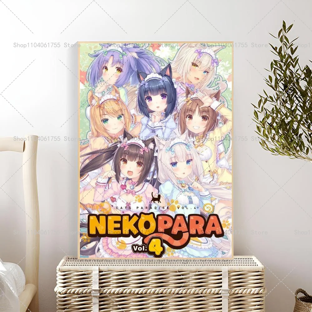 1PC Nekopara Anime Klassische Anime Poster Selbst-klebe Kunst Wasserdichte Papier Aufkleber Kaffee Haus Bar Zimmer Wand Dekor – Detail 20