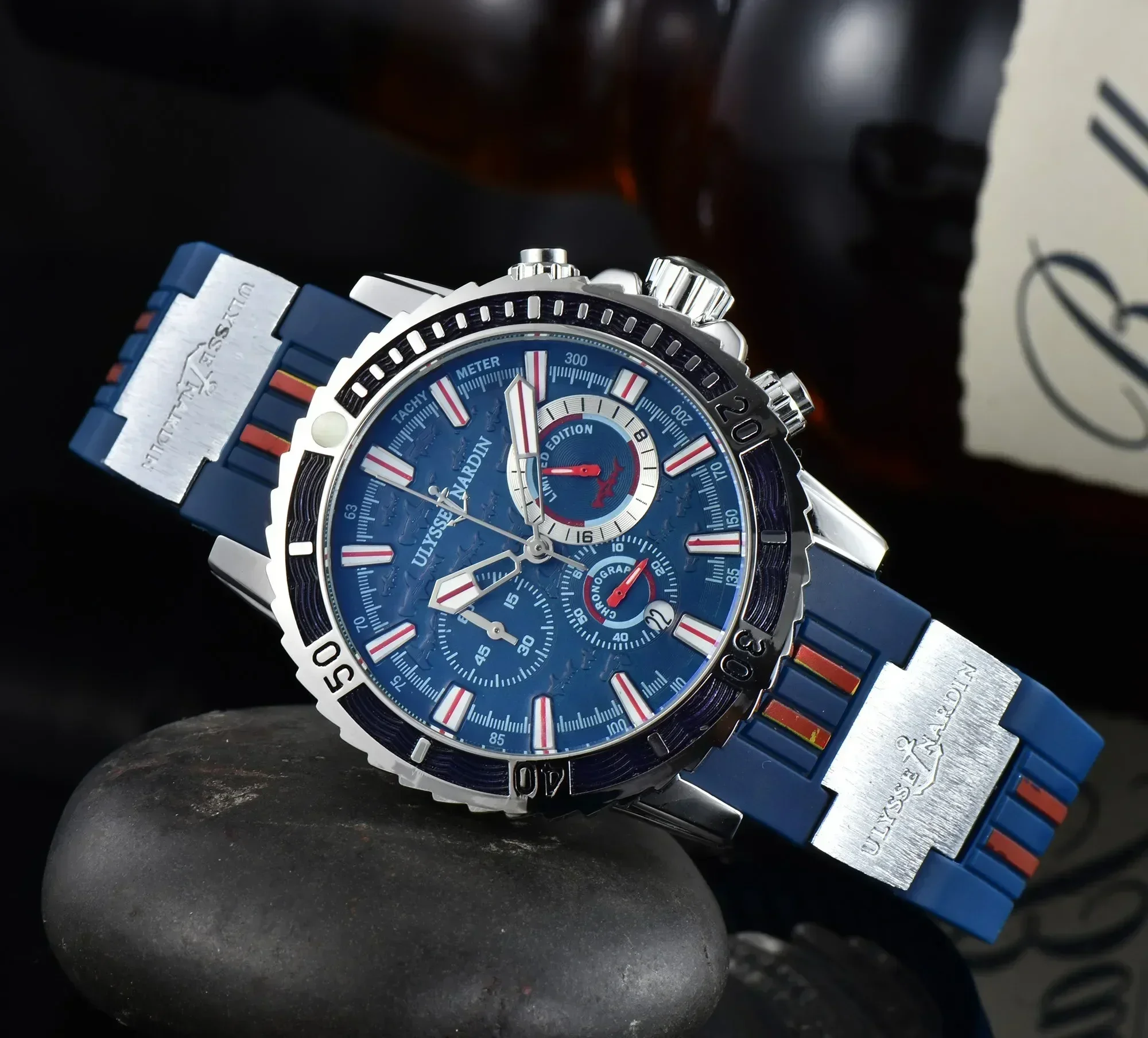 

Luxury Wathc Strap Delicate Three Hand Dial Reproduction Fashion Casual Green Black Good Quality Mens Quartz Watch