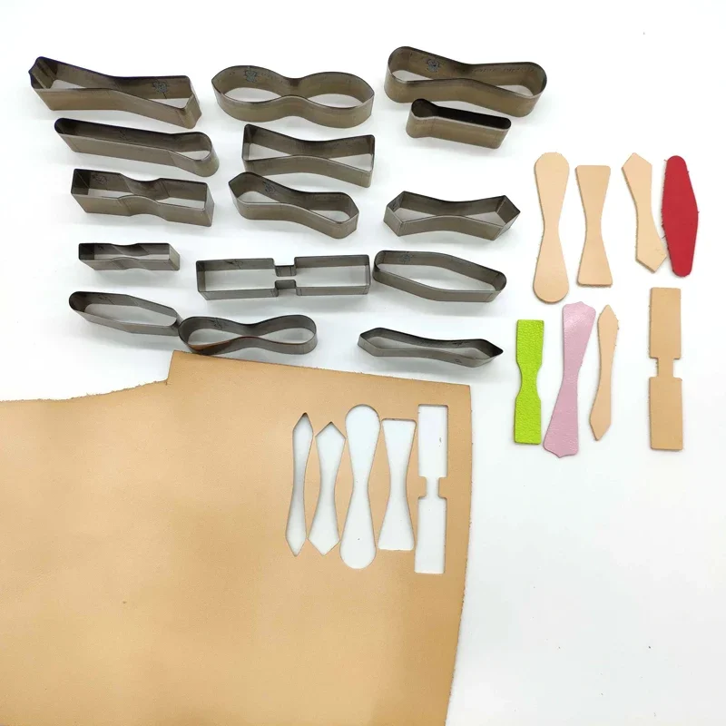 DIY leather craft 5# zipper pull die cutting knife mould set wooden mold leather die cutting mold 15pcs/lot