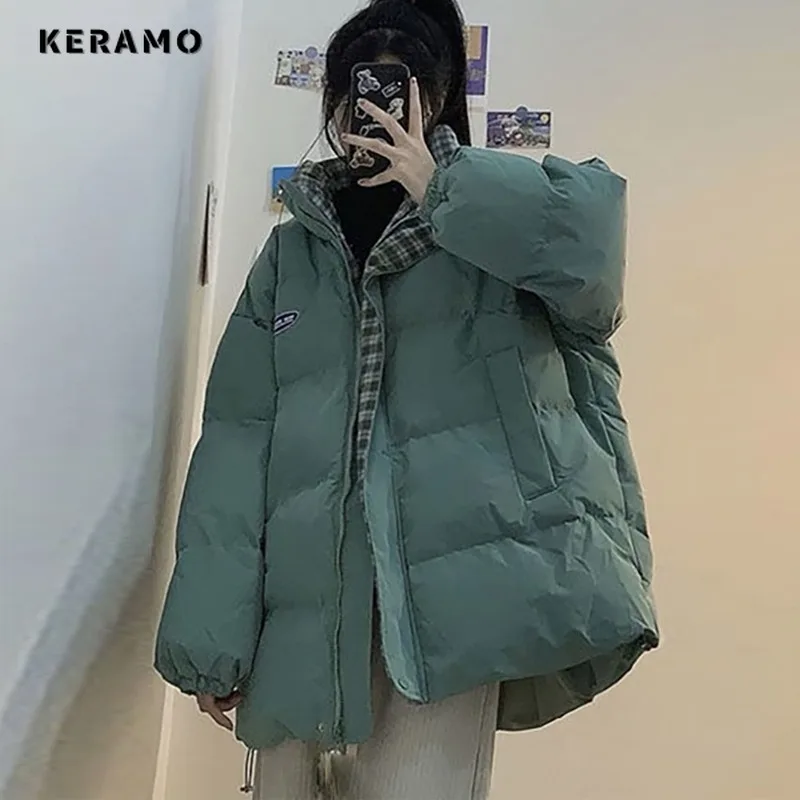 

Women Casual Long Sleeve Single Breasted Parkas 2023 Winter Oversized Outerwear Basic Jacket Fashion Warm Solid Vintage Coat