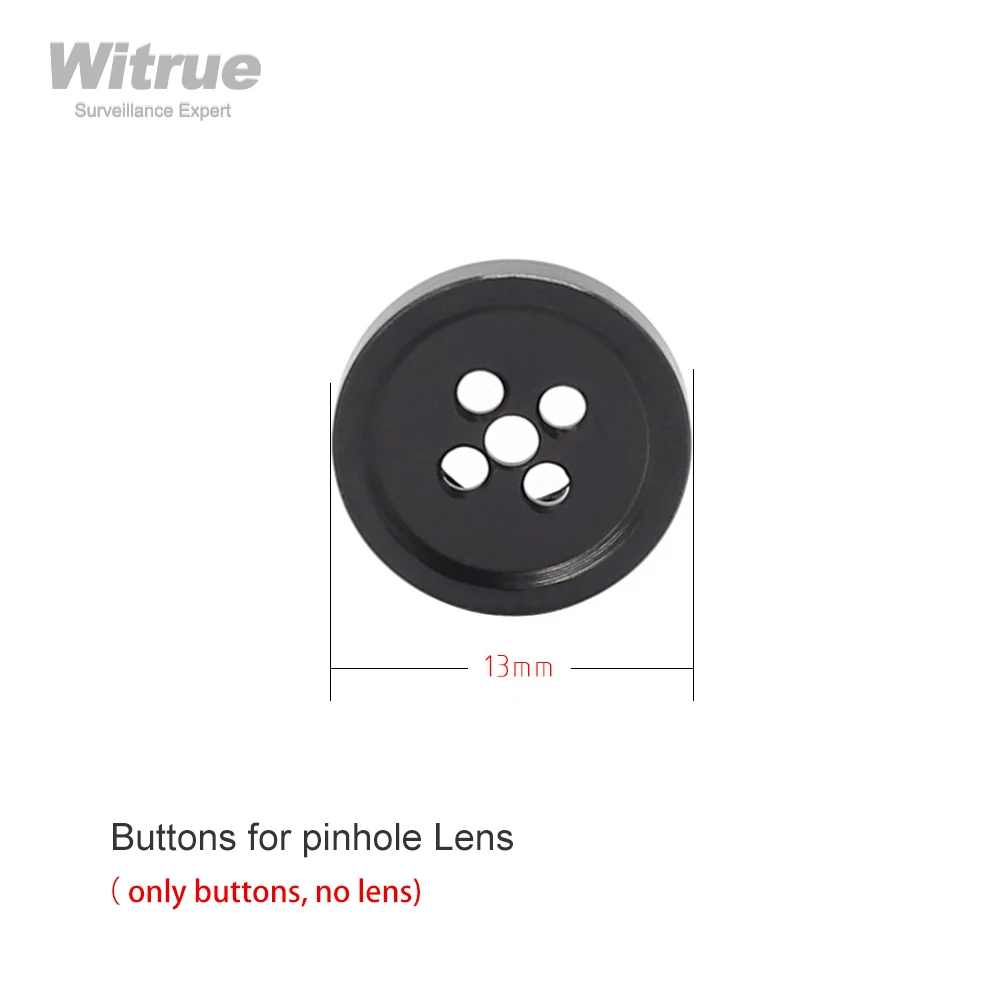 Acessórios de cctv botões de metal para phinhole lente da câmera com parafuso tamanho de montagem 6.4mm * p0.5 diâmetro 13mm frete grátis