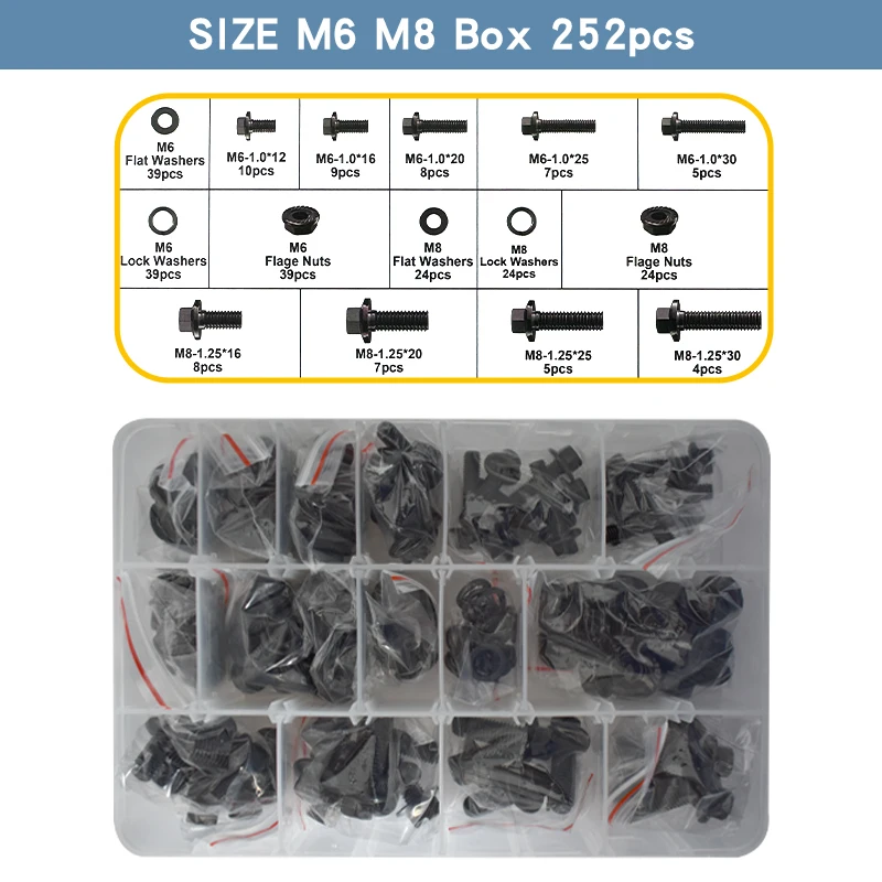 Dadi Di Bloccaggio In Nylon E Acciaio M6 - Confezione Da 20, Nero - Foto 10