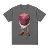 Funny Me Asf Apple with Face Meme T Shirt Unisex Fashion High Quality T Shirts Men Retro Casual Short Sleeve T-shirt Tops 2