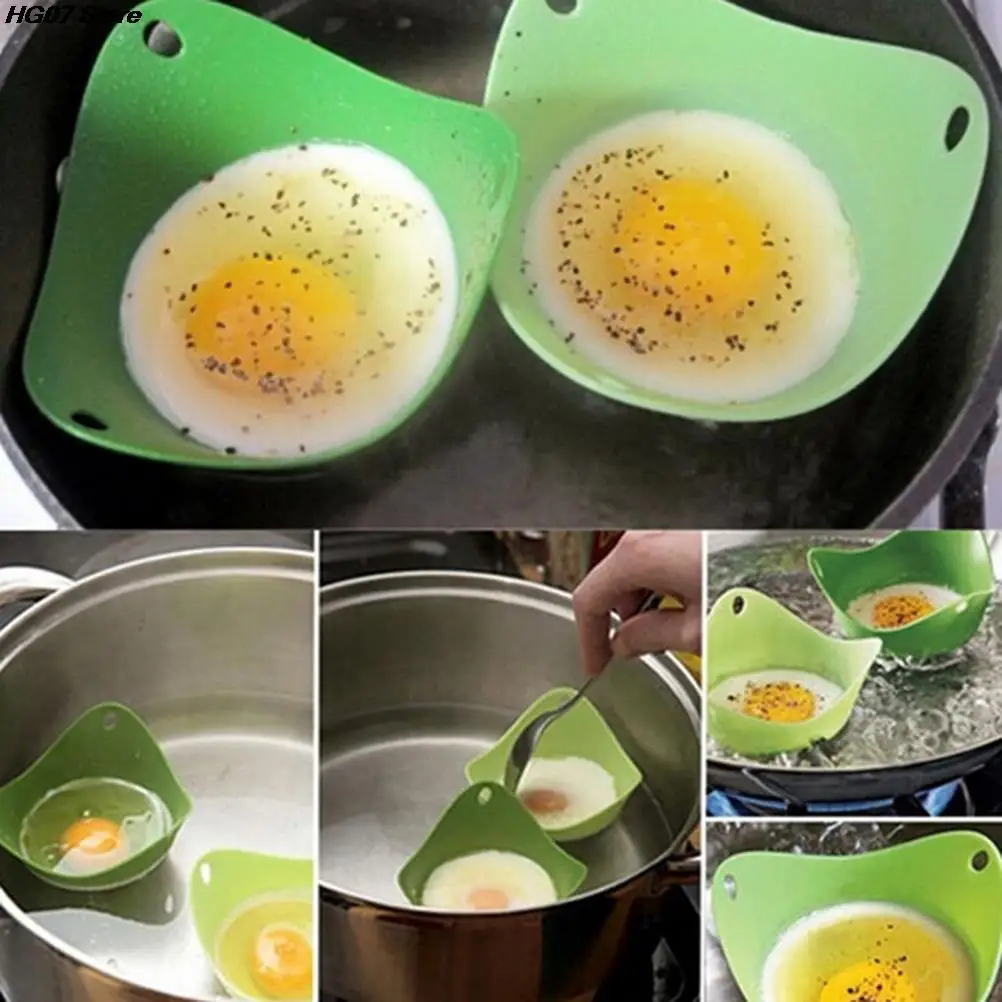 Round Silicone Egg Poacher Poaching Pods Bowl Rings Cooker Kitchen Boiler Cooking Tools Pancake Maker 1Pcs egg boiler mold cup,egg poacher,silicone egg poacher